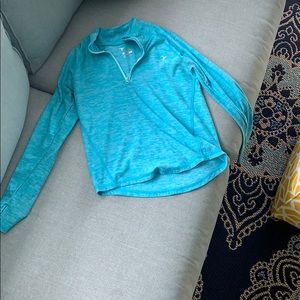 YOUTH 10-12 BLUE LONG SLEEVE DRY FIT SHIRT